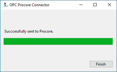 Export to Procore completed successfully