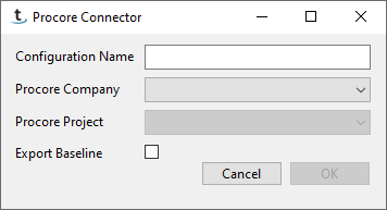 New connector configuration window